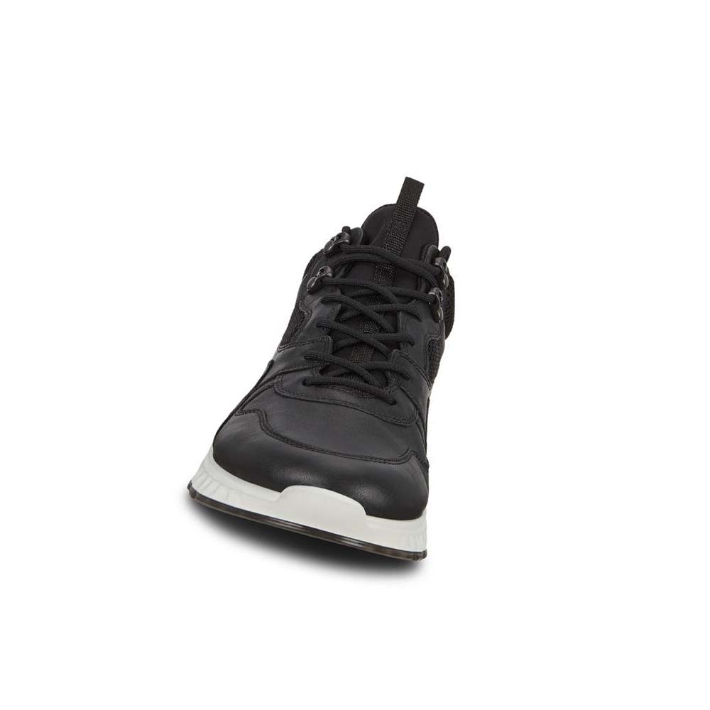 Ecco St.1 Ankle Sneakers Herr Svarta | SE 644LIS